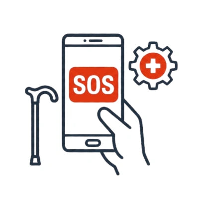 senioren notruf & SOS-Funktionen einrichten – Icon