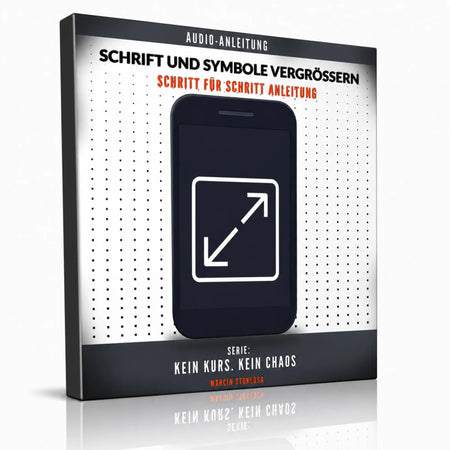 Schrift vergrößern Handy – Audio-Anleitung – Produktansicht