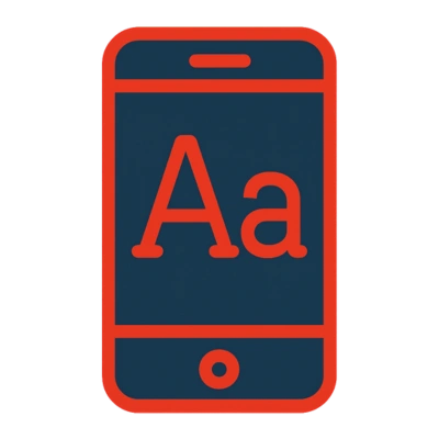 Große Schrift und klare Bilder – leicht zu erkennen