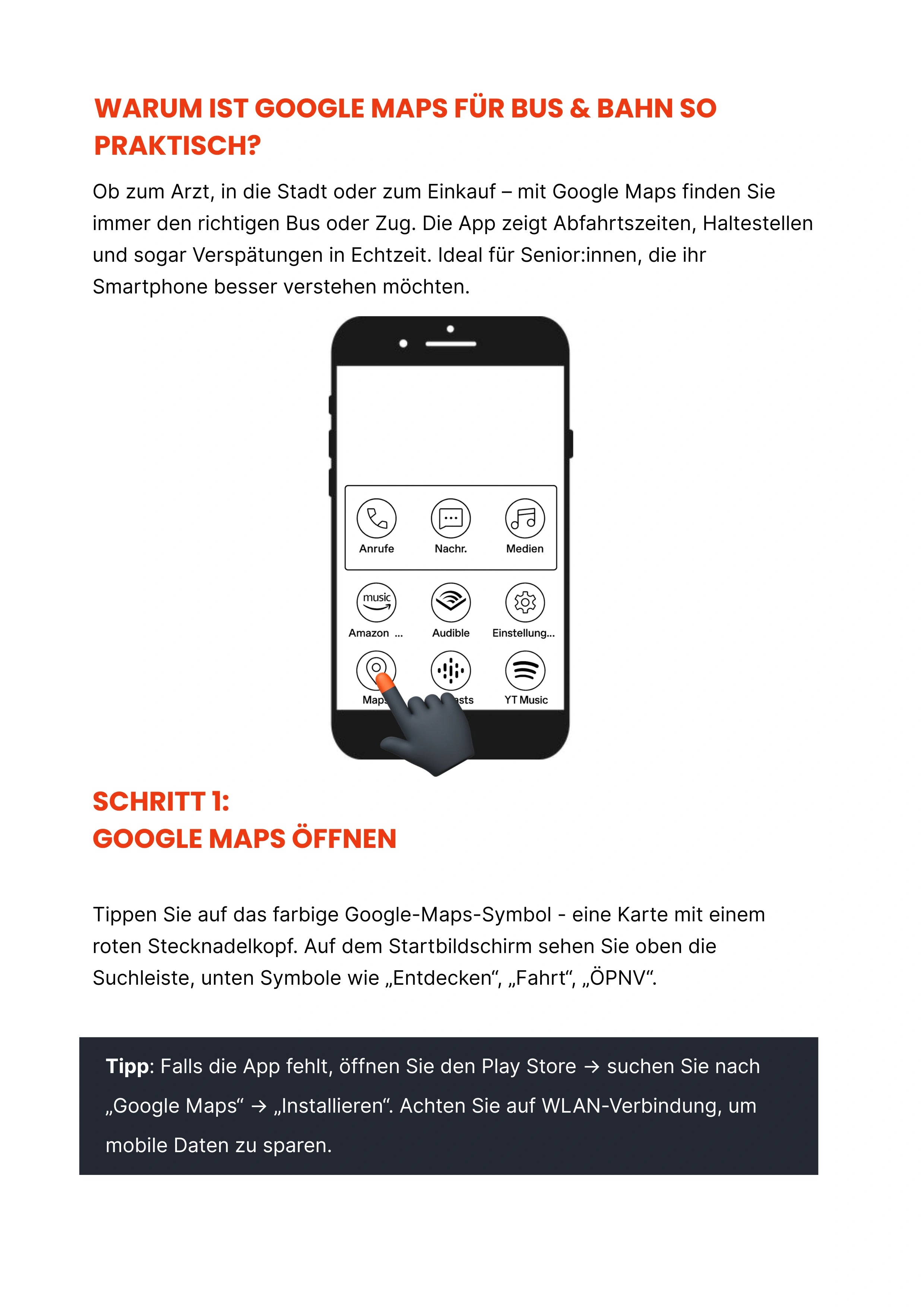 Google Maps Schritt 11 – Live-View-Navigation mit Kamera nutzen