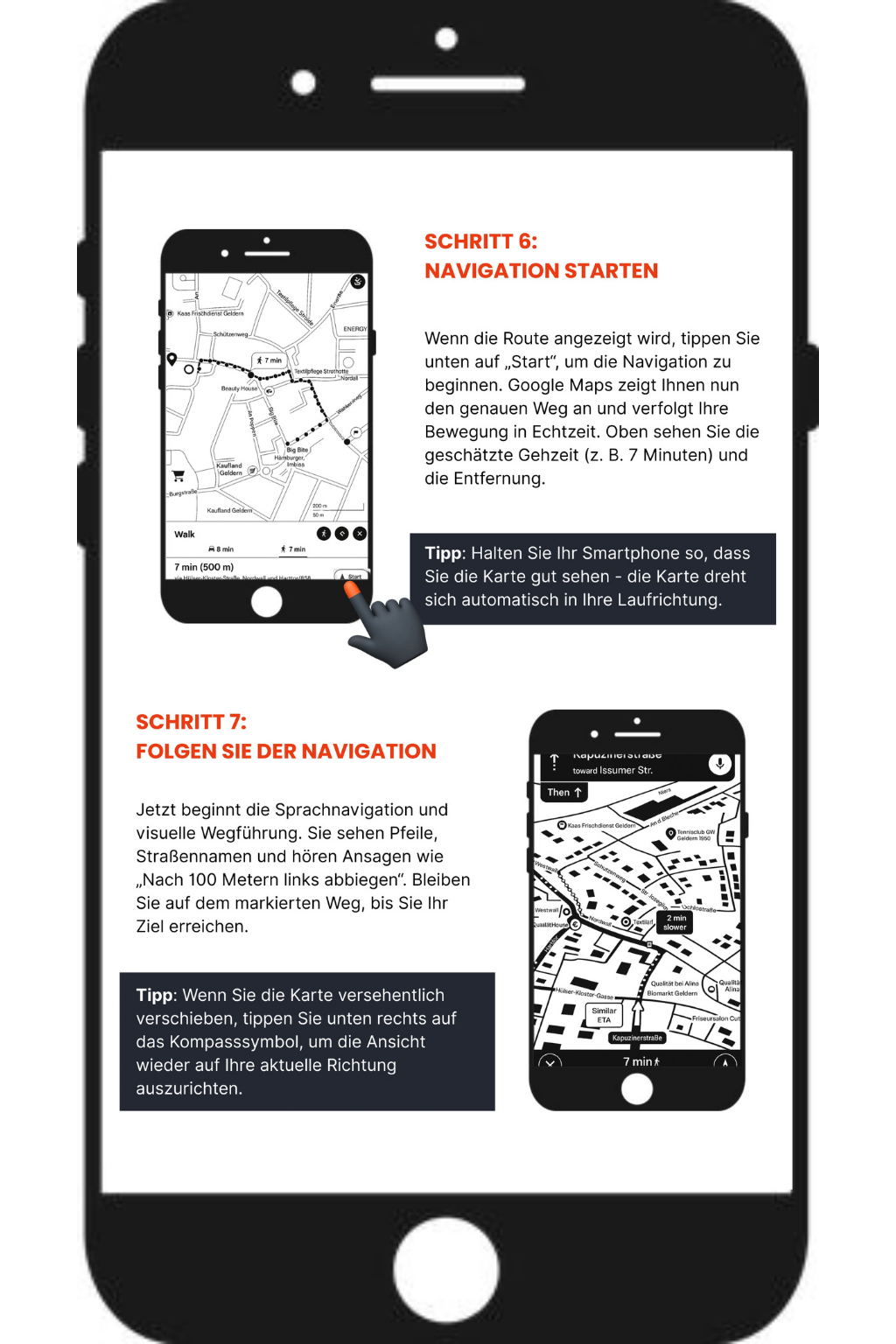 Google Maps Navigation starten – klarer Weg für Fußgänger erklärt