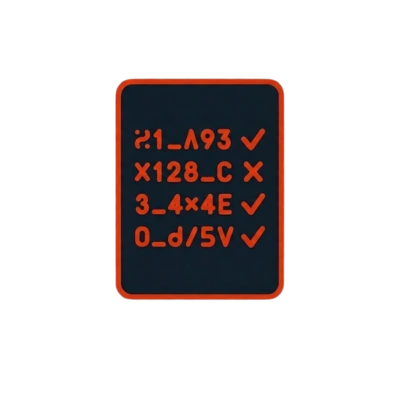 Icon zum Prüfen von Antworten mit Datenpanel und Kontrollsymbol