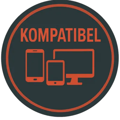 Badge kompatibel mit Smartphone, Tablet und Computer
