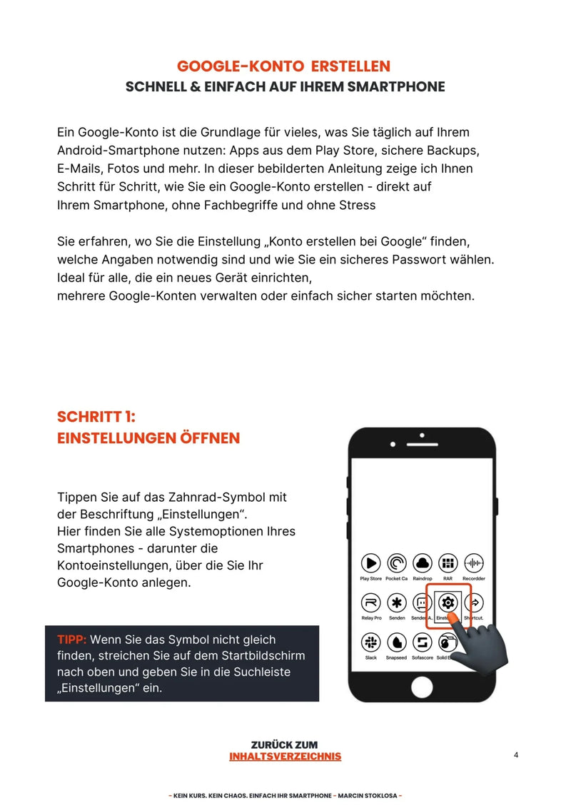 Google-Konto erstellen – einfache Anleitung für Android – Vorschau Seite 2