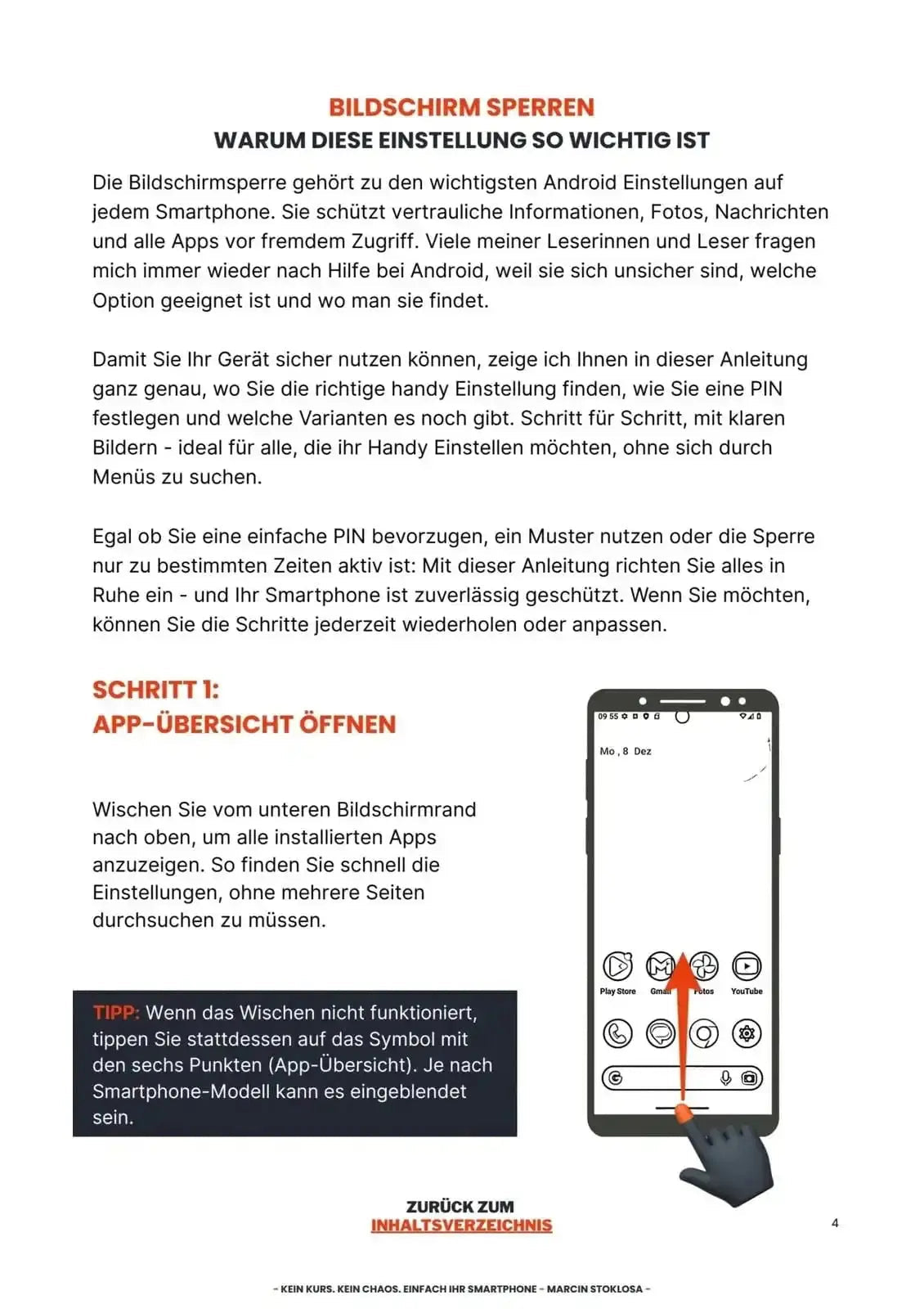 Bildschirm sperren - Schritt für Schritt - SmartLife - Ratgeber