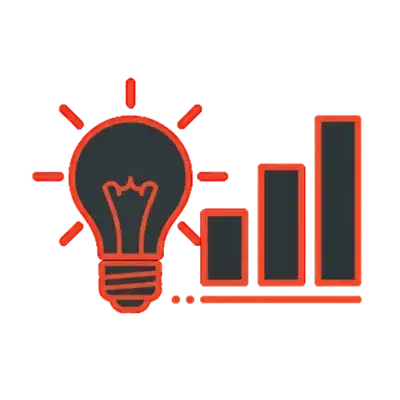 Icon für Lernpläne, Quizze und Übungen mit Idee und Buch