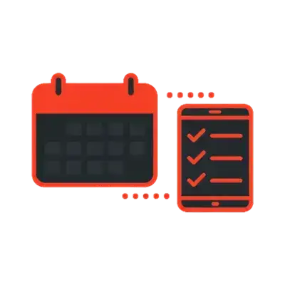 Icon für Tages- und Wochenpläne mit Kalender und Planseite