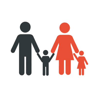 Familie unterstützt Senioren beim Smartphone – Icon