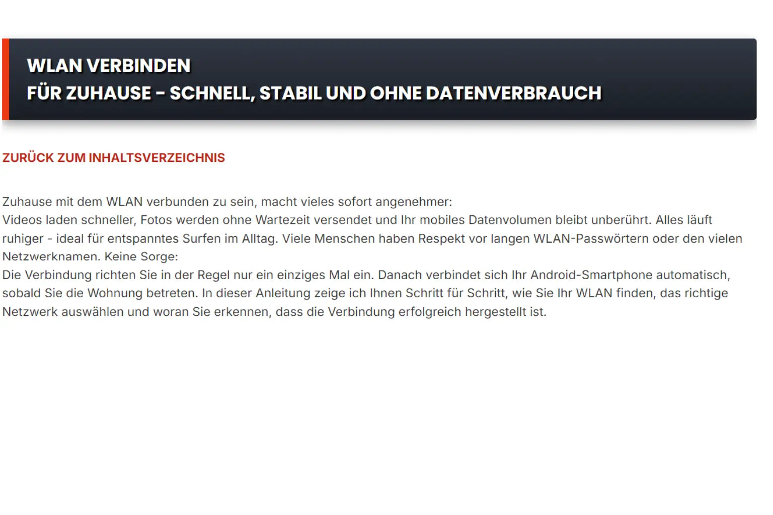 Vergrößerte Vorschau einer Smartphone Anleitung