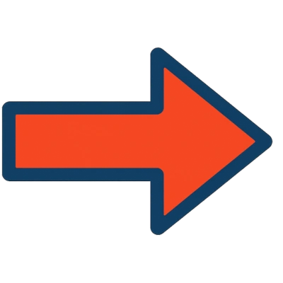 Orange Pfeil nach links als Hinweis auf den Button