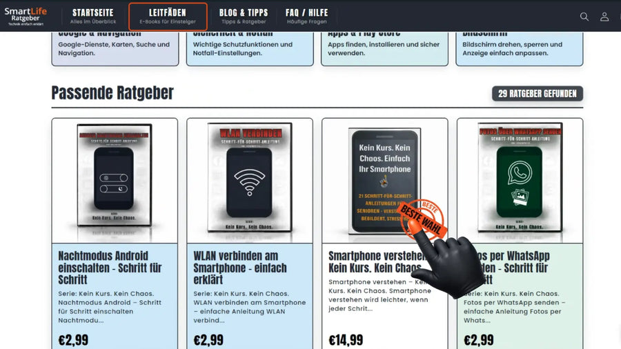 Ganze Produktseite des Ratgebers