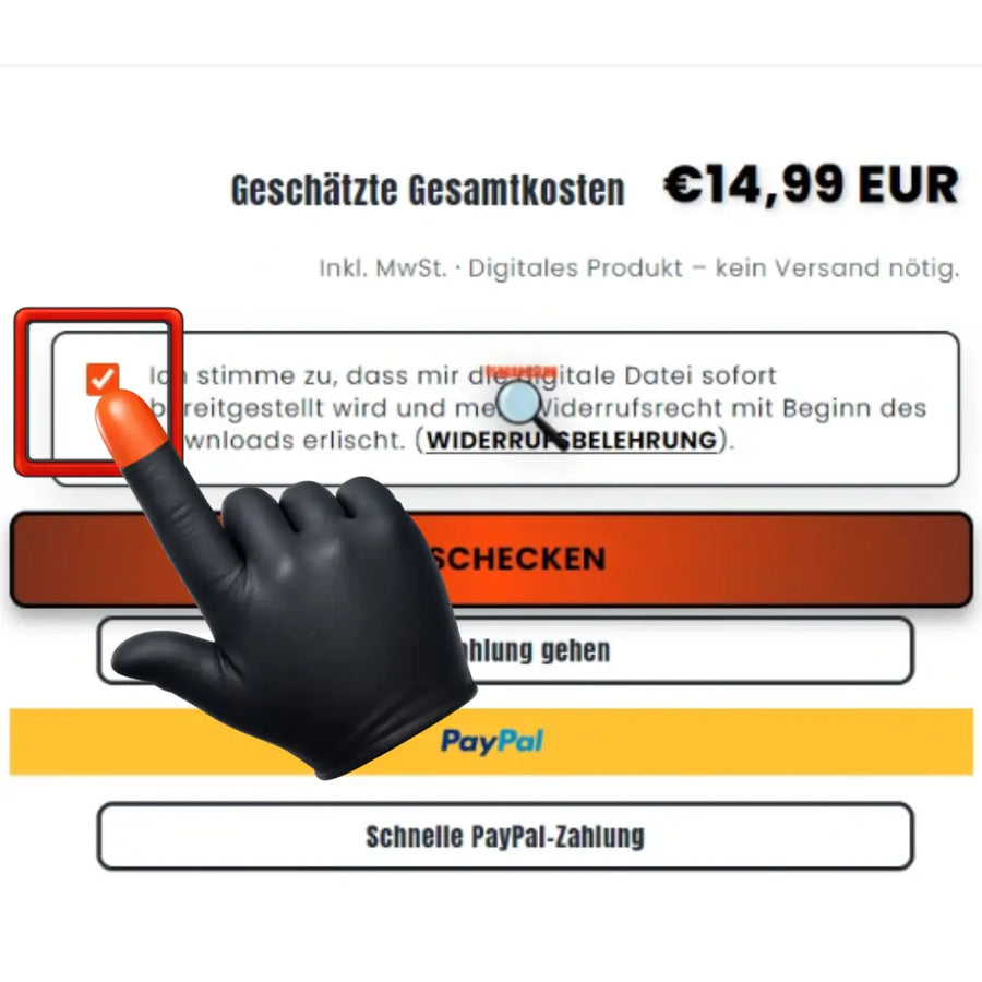Checkbox im Warenkorb