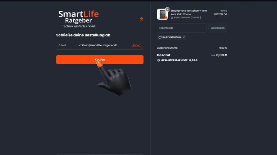 Checkout mit Zahlungsbestätigung