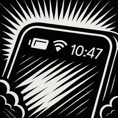 Illustration der Smartphone-Statusleiste und Akkuanzeige für Anfänger