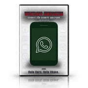 WhatsApp einrichten Schritt-für-Schritt-Anleitung als E-Book-Cover mit Smartphone und WhatsApp-Symbol