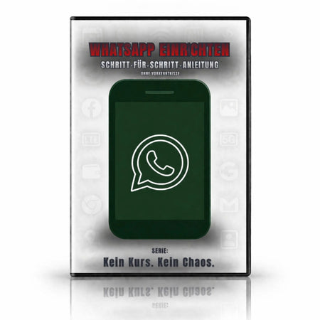 WhatsApp einrichten Schritt-für-Schritt-Anleitung als E-Book-Cover mit Smartphone und WhatsApp-Symbol